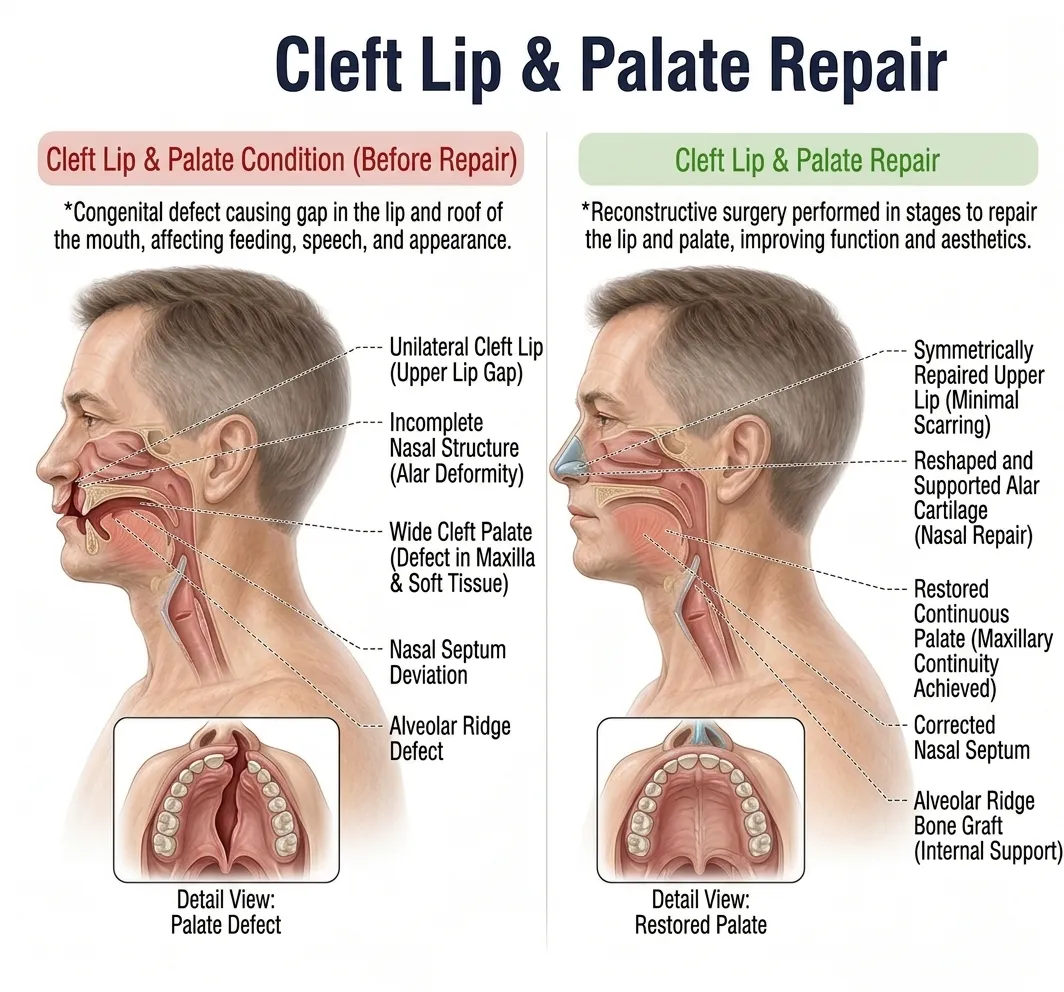 Cleft Lip & Palate Repair — anatomy diagram